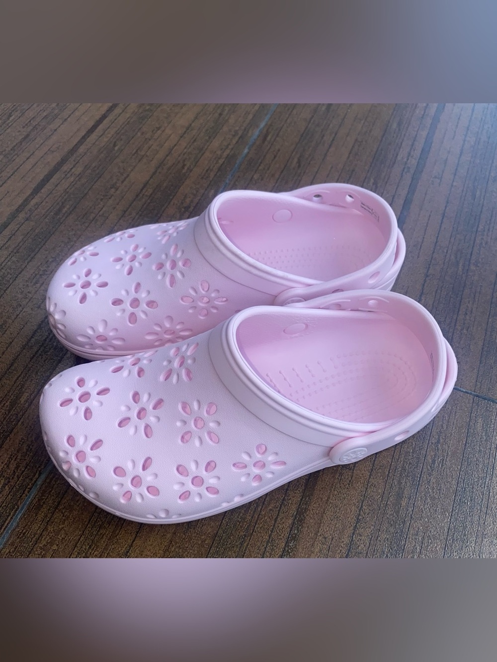 CROCS Kids Pink Floral Clogs - Picture 10 of 12